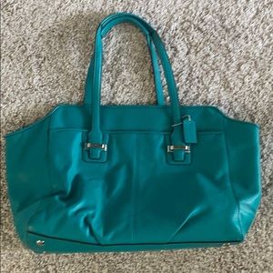Gently used teal Coach purse